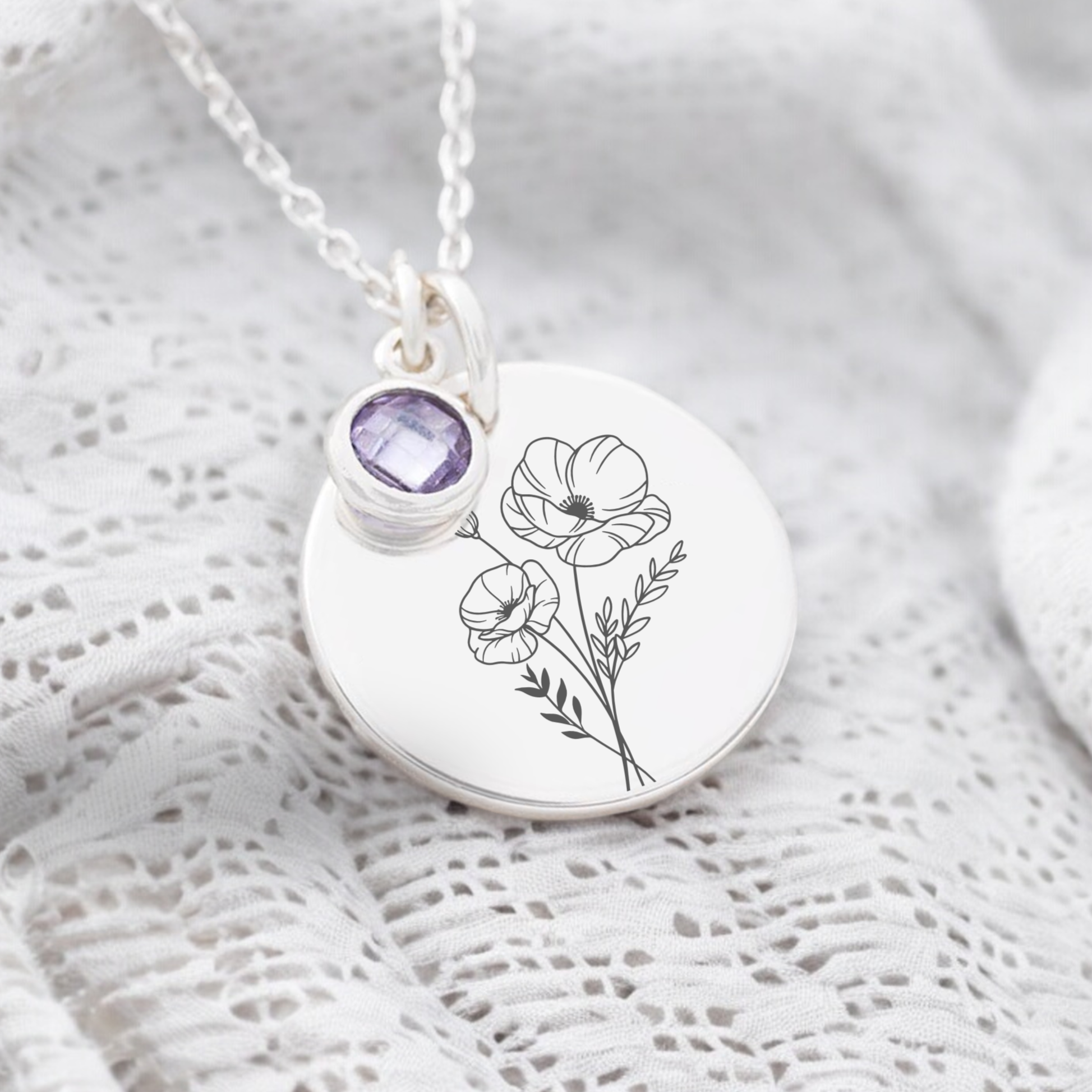 Birth Flower Necklace