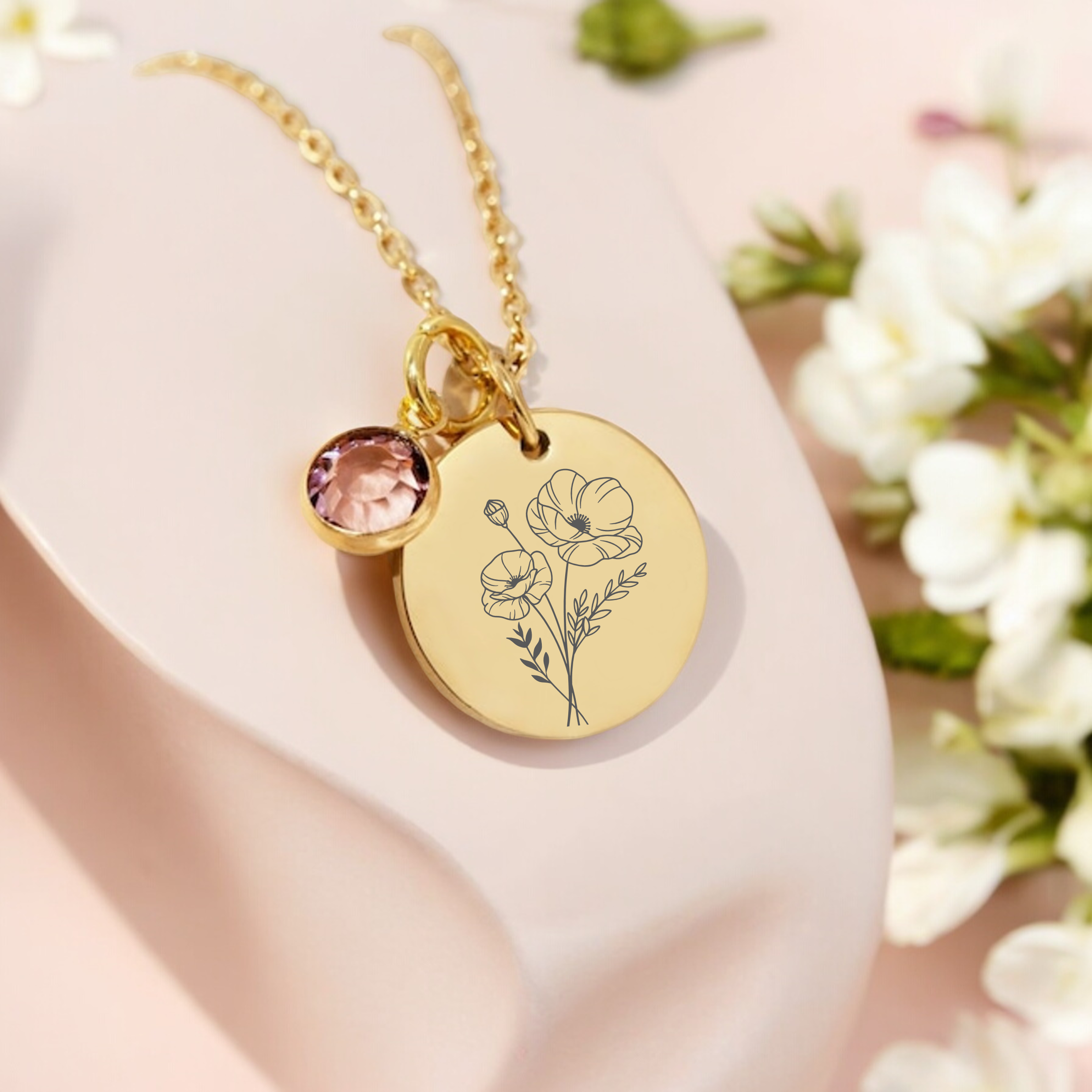 Birth Flower Necklace
