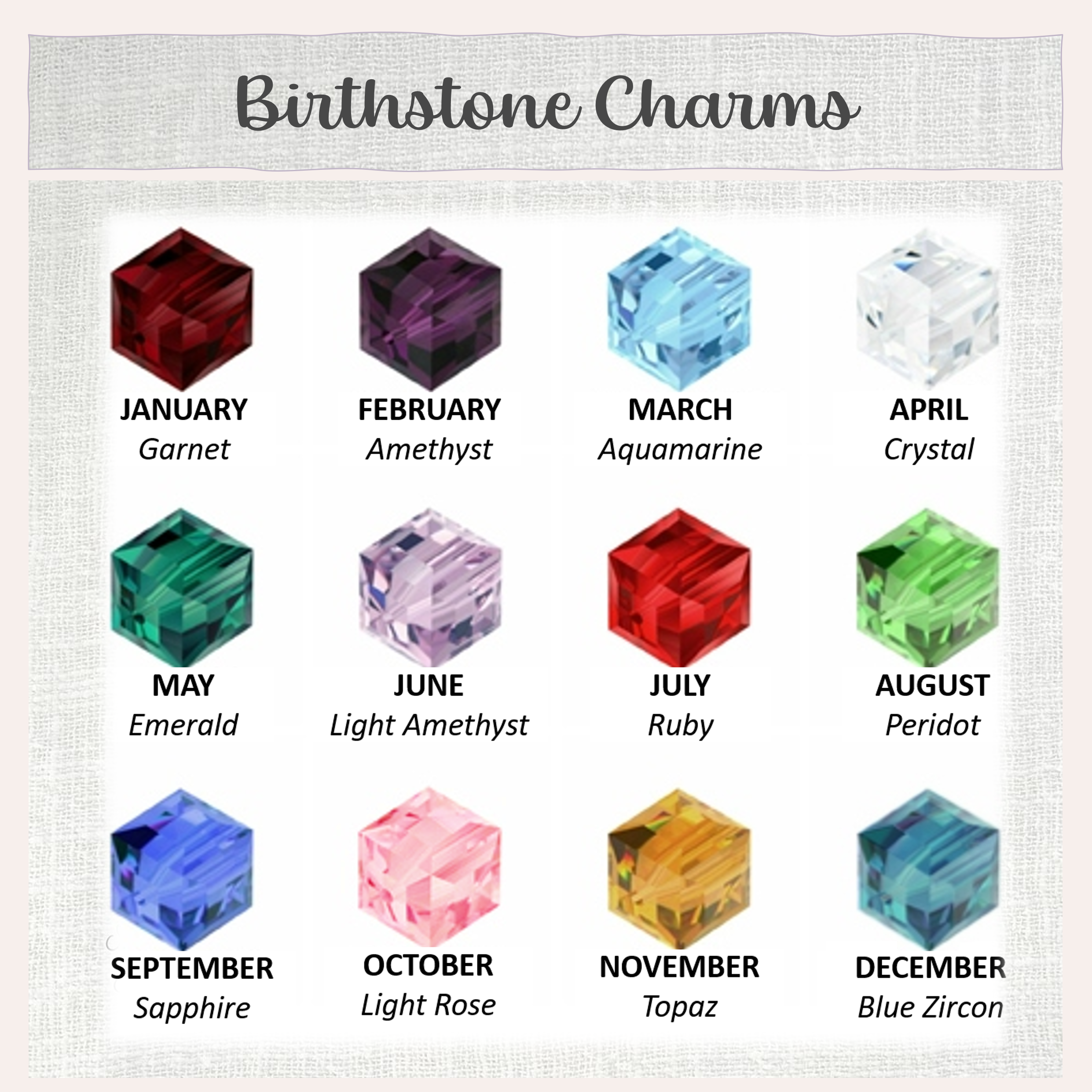 Birthstone Charms