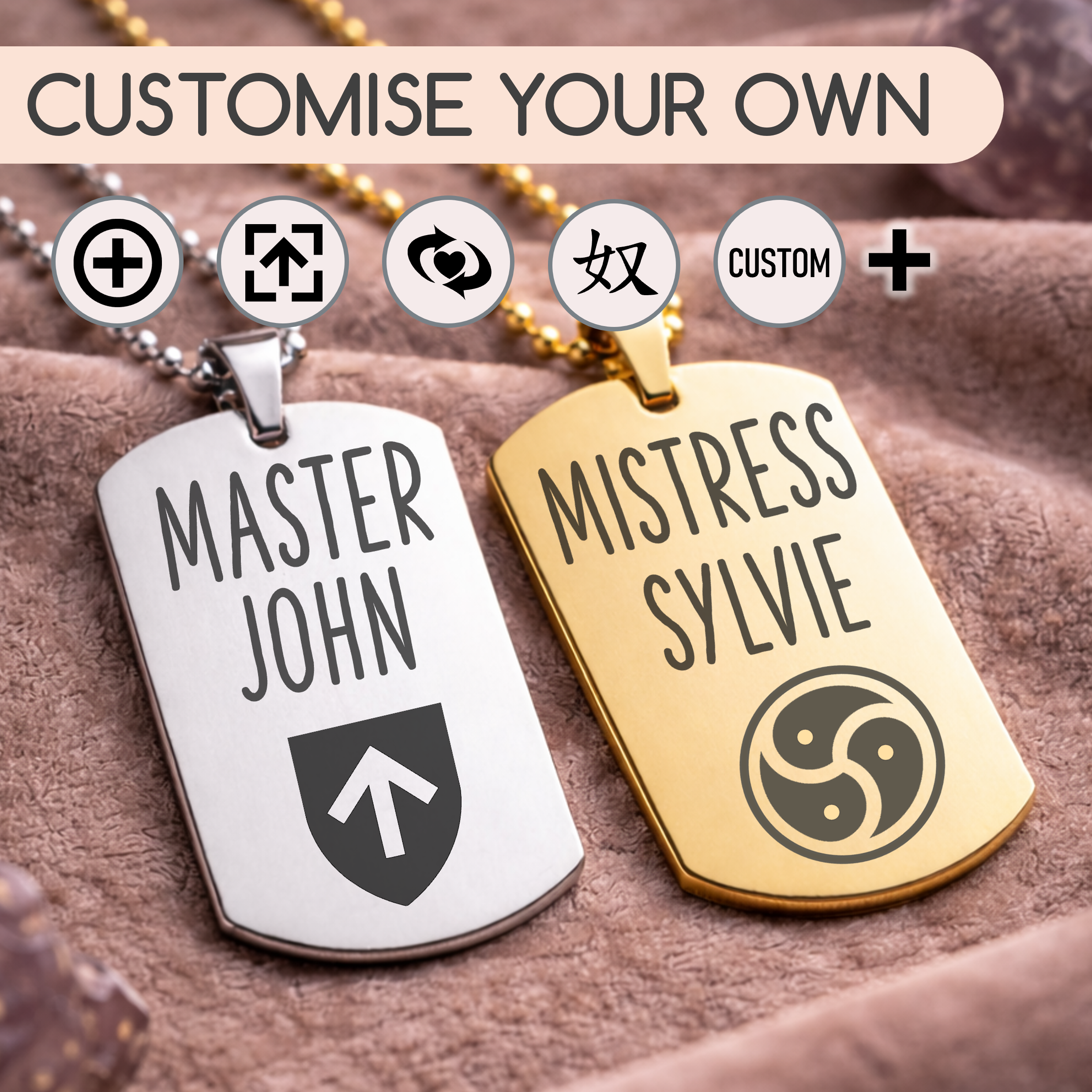 Custom Relationship Dynamic Tag — Single Pendant (Adult 18+)