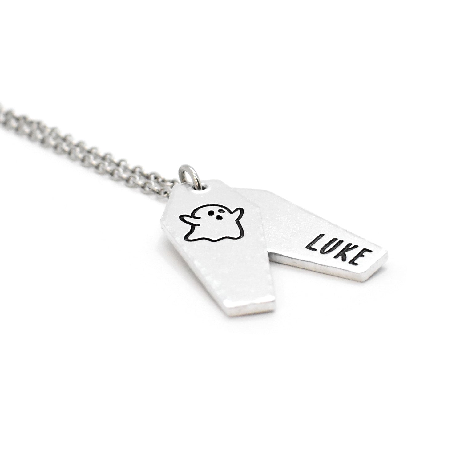 Cursed, Ghostly Coffin Necklace