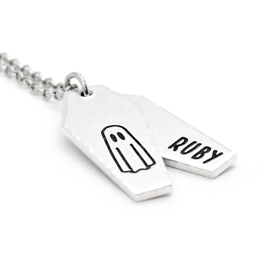 Cursed, Spooky Spectre Coffin Necklace