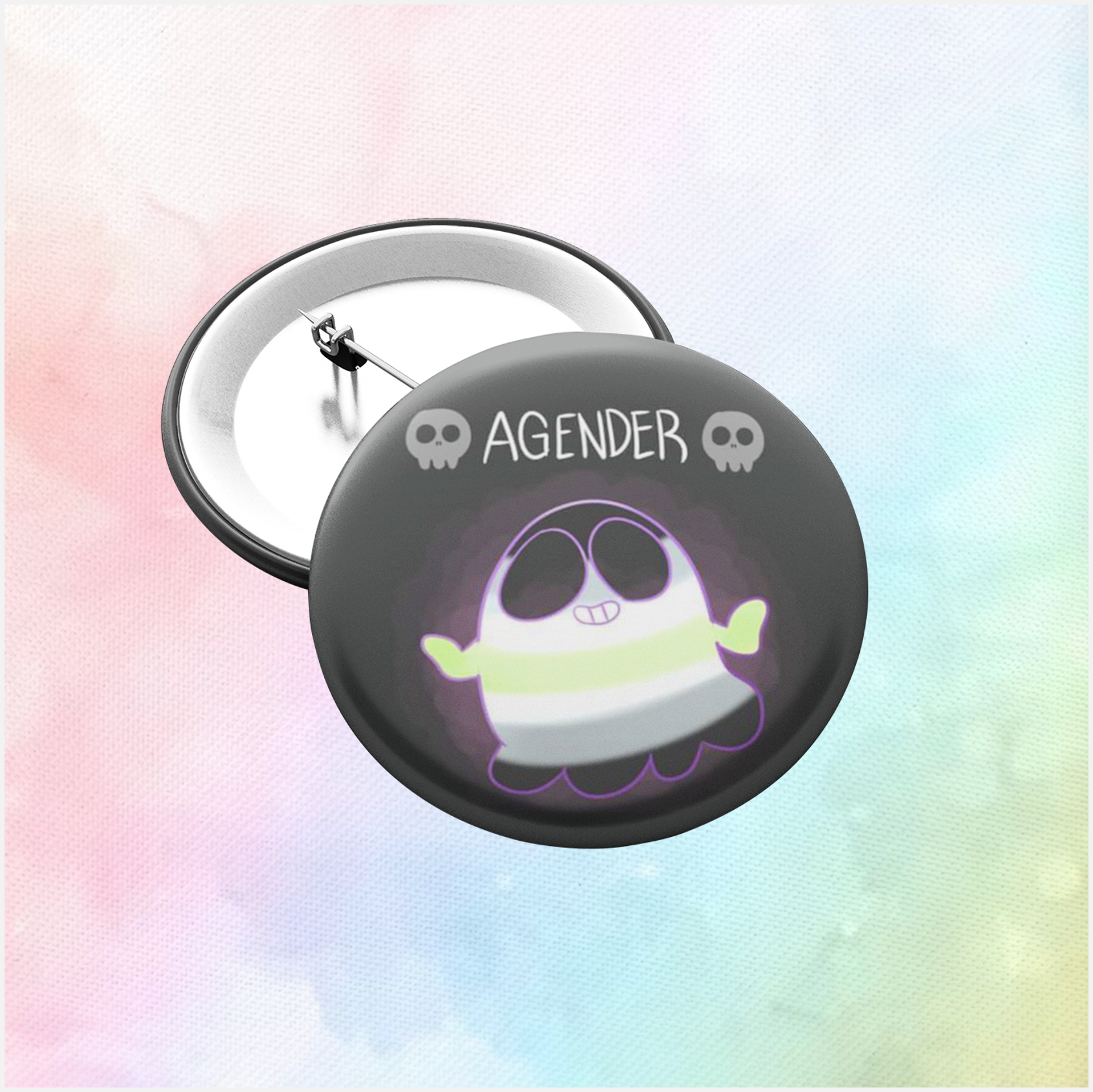 Agender Pride, Ghost Pin Badge