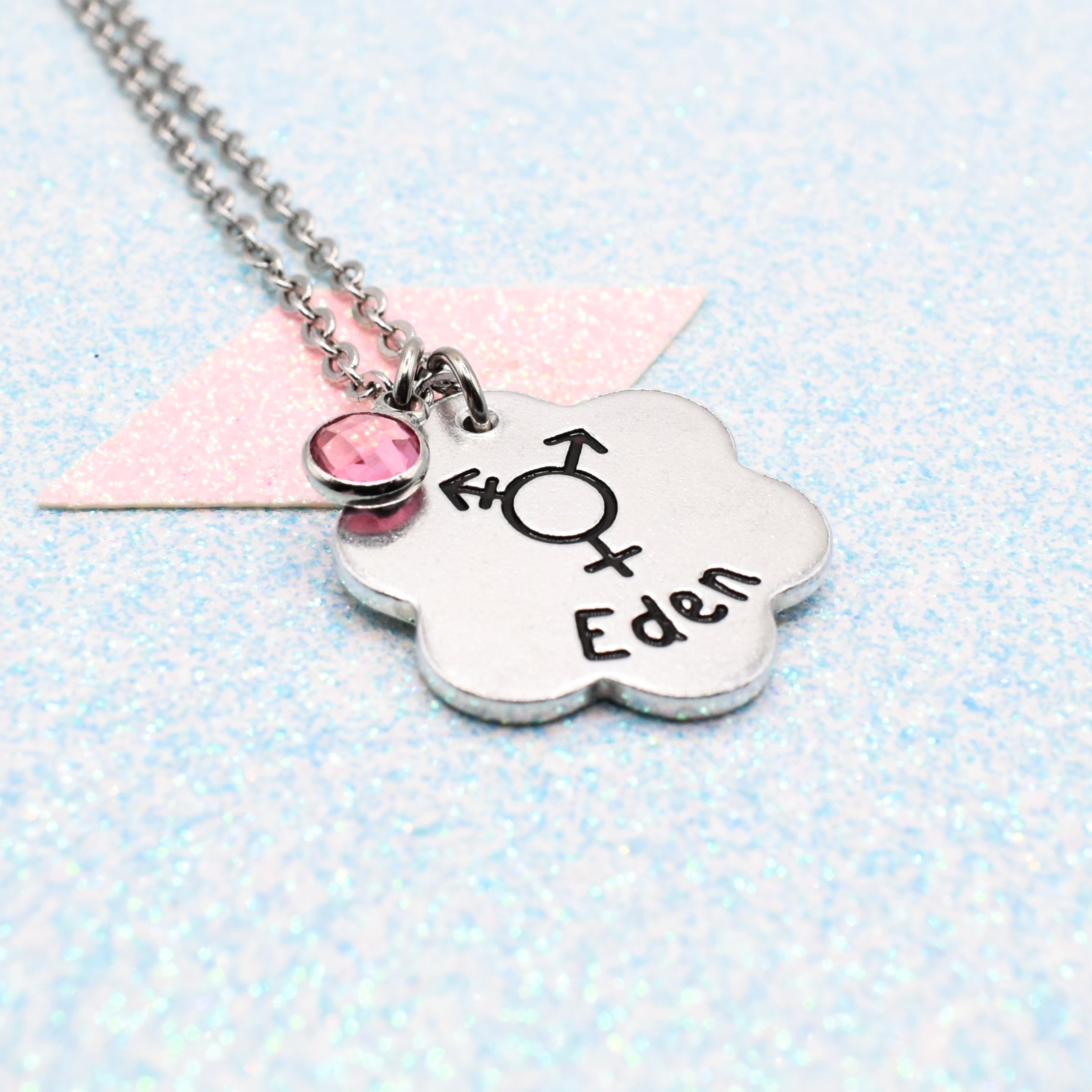 Bloom Again – Transgender Rebirth Necklace with Birthstone