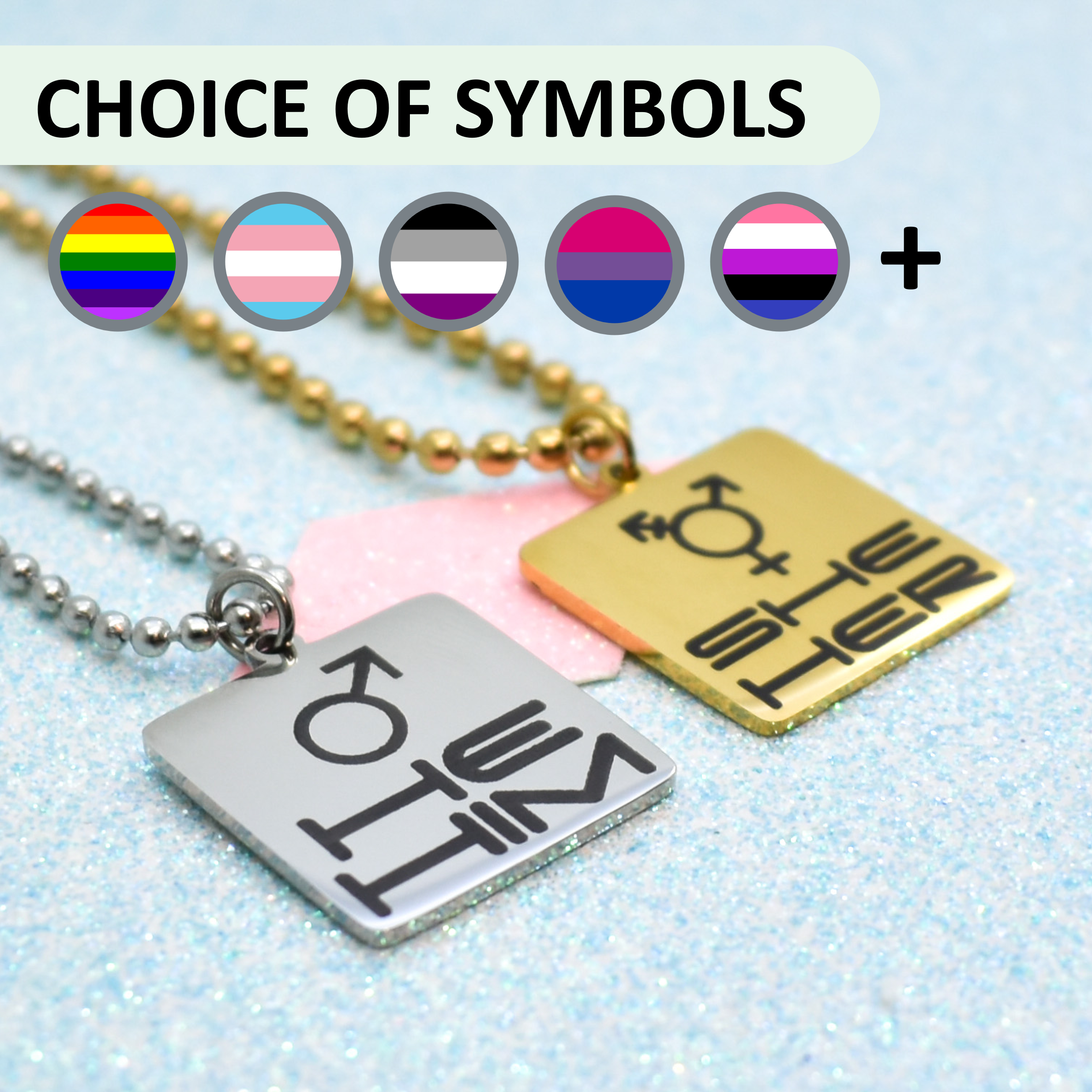 The Future is Queer, Pronoun Necklace