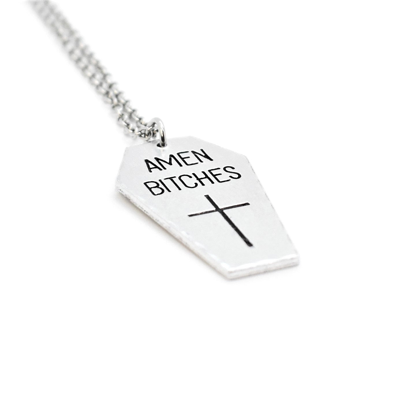 Morbid, Amen B*tches Crucifix, Coffin Necklace