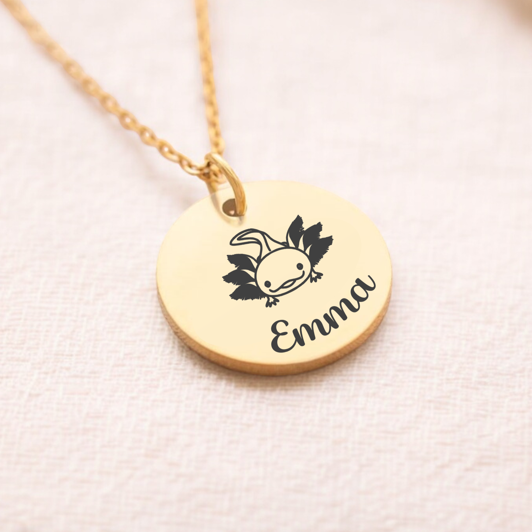 Personalised Axolotl Necklace