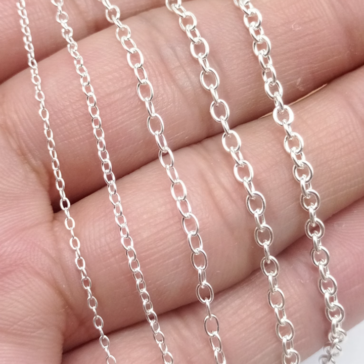 Cable Chain, 2.5mm Thick, Available in Silver or Gold