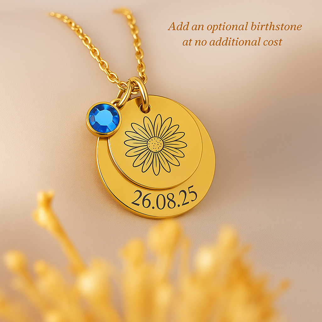 Floral Bloom, Layered Birth Flower & Birthstone Necklace