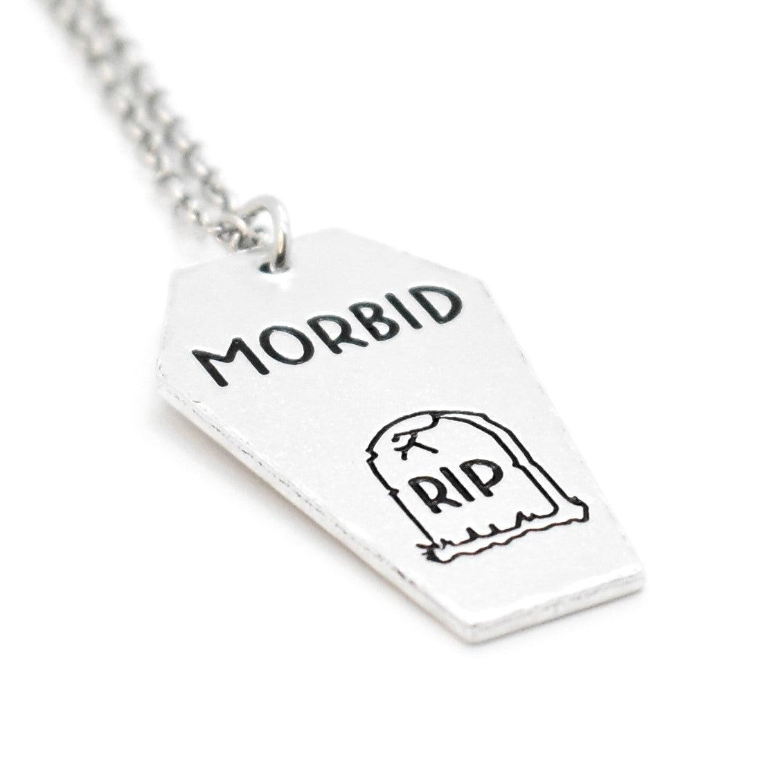 Morbid, RIP Gravestone, Coffin Necklace
