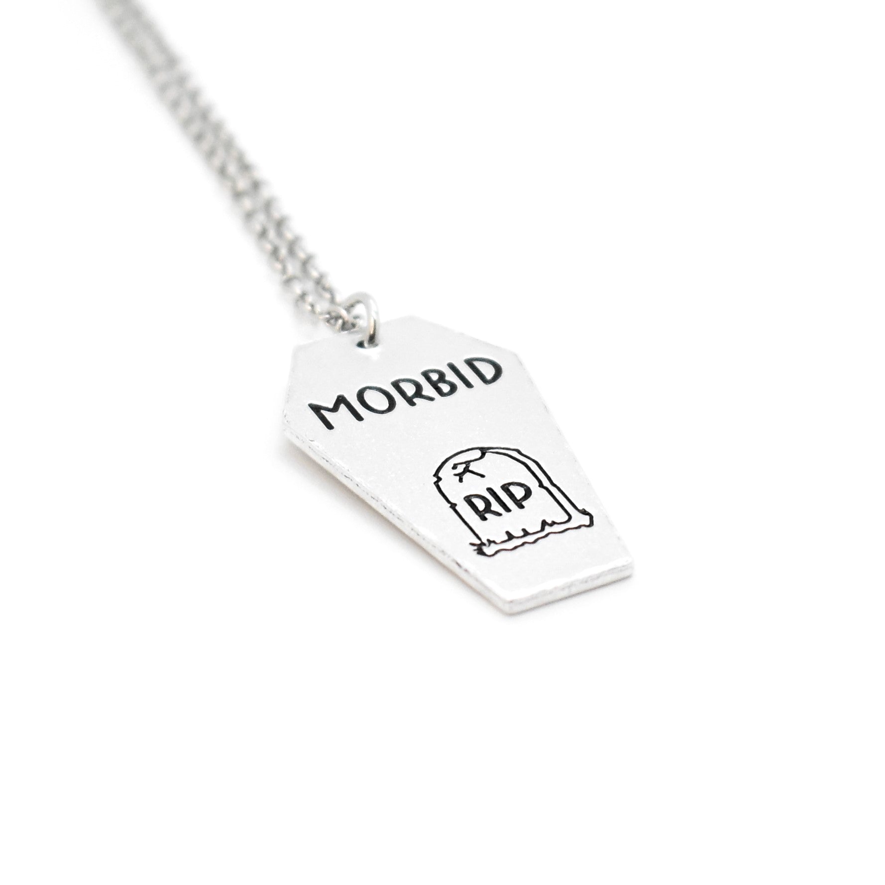 Morbid, RIP Gravestone, Coffin Necklace