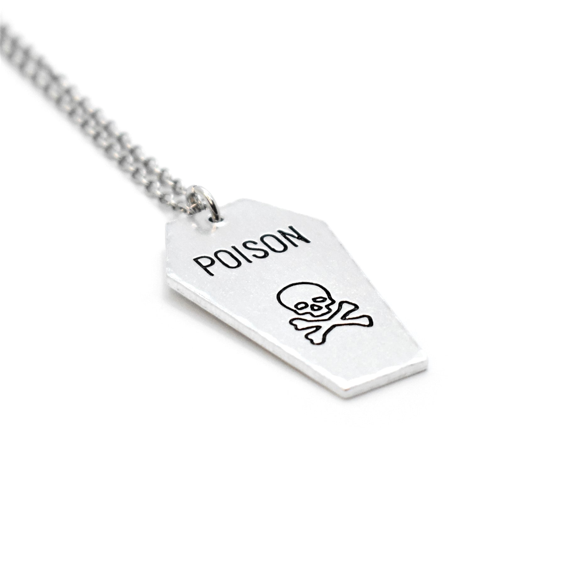 Morbid, Poison, Skull and Bones, Coffin Necklace