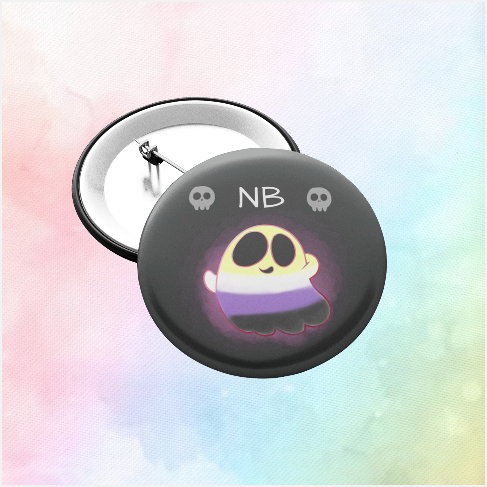 Non Binary Pride, Ghost Pin Badge
