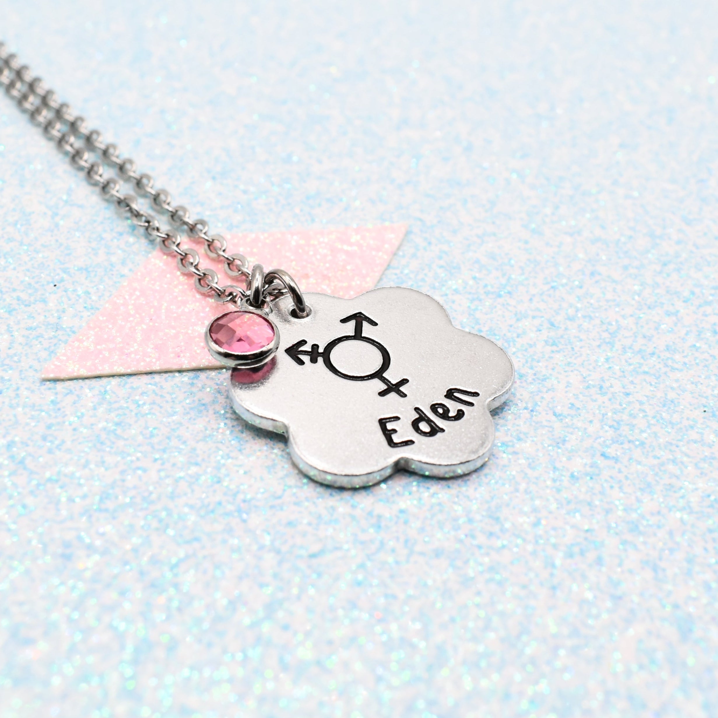 Bloom Again – Transgender Rebirth Necklace with Birthstone