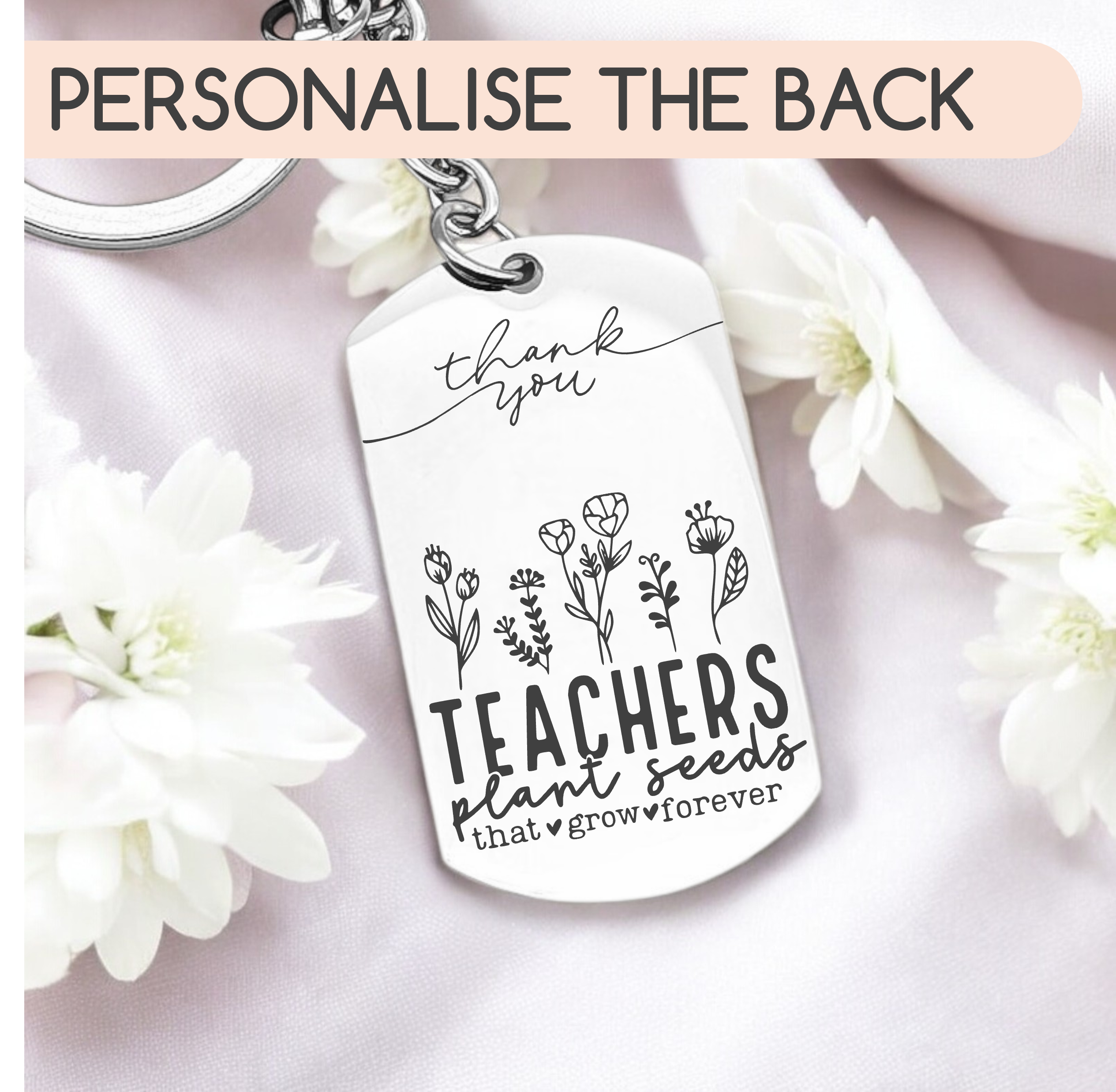 Personalised, Teachers Gift Key Ring